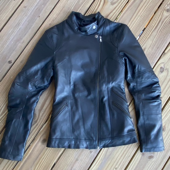 VINTAGE MOTORCYCLE Biker JACKET quality leather no size tag but is size XS-small - Picture 12 of 12